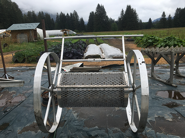 Farm-made compost sifter and spreader - Growing for Market